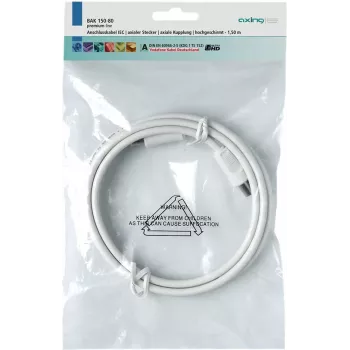 Koaksiaalkaabel Axing BAK 350-80 3,5 m IEC valge