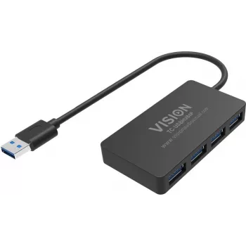 USB 3.0 jaotur VISION TC-USBHUB4P — 4× SuperSpeed USB 3.0 porti
