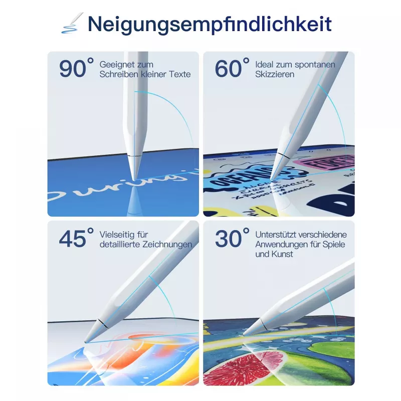 Pliiats Stylus Inateck PCL005_Valge — ühildub mudelitega iPad Pro, iPad Mini, iPad 6–10