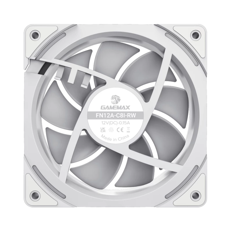 Gamemax | Korpuseventilaator | KF300R BK | Valge