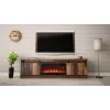 TV-kapp Cama Meble GRANERO koos kaminakapiga, 2000×567×350 mm, puitlaastplaat/MDF, 2 lükandust, matt vana puit