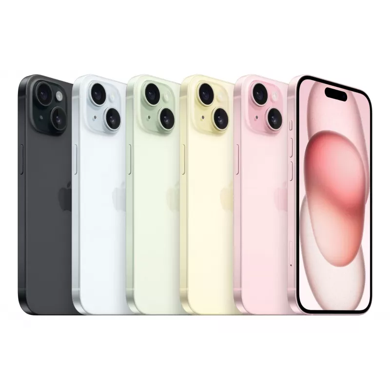 Nutitelefon Apple iPhone 15 6.1 tolli (15.5 cm) Dual SIM 5G A16 128 GB sinine 48 MP topeltkaamera iOS 17 USB-C 171 g