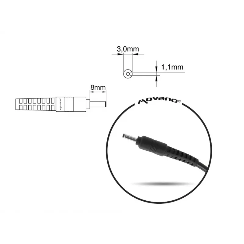 MITSU vahelduvvooluadapter ZM/ACE19342C 19V 3.42A ühilduvatele sülearvutitele