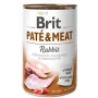 Märg koeratoit Brit Paté & Meat with Rabbit 400 g — täiskasvanud koerad, pasteet purgis, valk 11%, rasv 9%