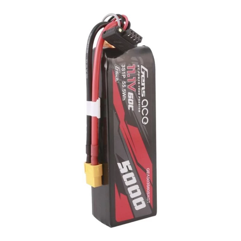 Gens ace G-Tech 5000mAh 11.1V 60C 3S1P Lipo XT60 pistikuga
