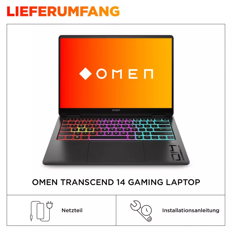 HP OMEN Transcend mängusülearvuti 14-fb1075ng 14 3K OLED U7-255H 32GB/1TB SSD RTX5060 Win11 - BV8C5EA - ABD (BV8C5EA#ABD)