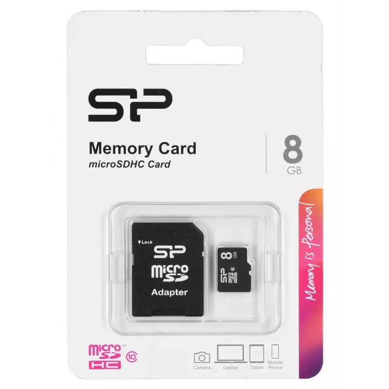 Silicon Power SP008GBSTH010V10SP mälukaart 8 GB MicroSDHC Class 10