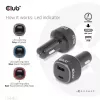CLUB3D sülearvuti / sülearvuti autolaadija 63 Watt, Auto, sigaretisüütaja, 24 V, must