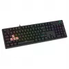 Mänguklaviatuur SAVIO STYX BROWN — mehaaniline Outemu Brown, QZERTY US International, RGB, USB, täissuuruses 104 klahvi, must