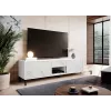 TV-kapp Cama Meble MARMO 2D1S1K, 195x40x47,5 cm, valge matt/marmorvalge pealispind