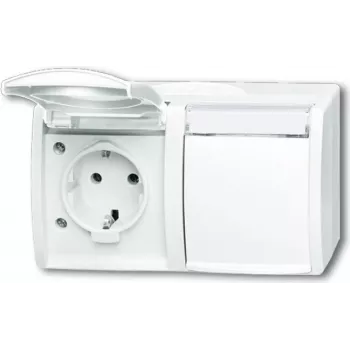 Busch Jaeger 2084-0-0715 Pistikupesa CEE 7/3 Valge (2084-0-0715)