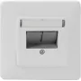 Võrgupesa Rutenbeck UM-Cat.6A iso 10G-MD 2 Up rw 2 RJ45 Puhasvalge