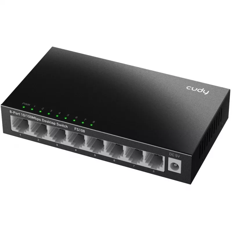 Haldamata kommutaator Cudy FS108 8 pordiga Fast Ethernet 10/100 must