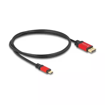 DeLOCK USB USB-C DisplayPort-kaabel 8K 30Hz HDR 1m punane