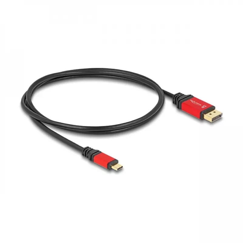 DeLOCK USB USB-C DisplayPort-kaabel 8K 30Hz HDR 1m punane