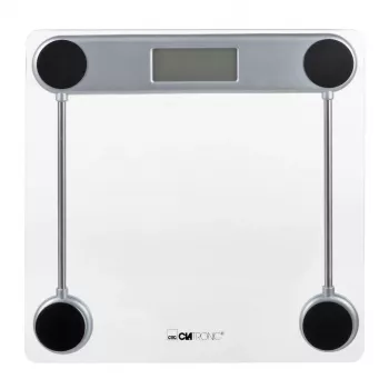 Elektrooniline isikukaal CLATRONIC PW 3368 — max 150 kg, täpsus 100 g, klaasplatvorm