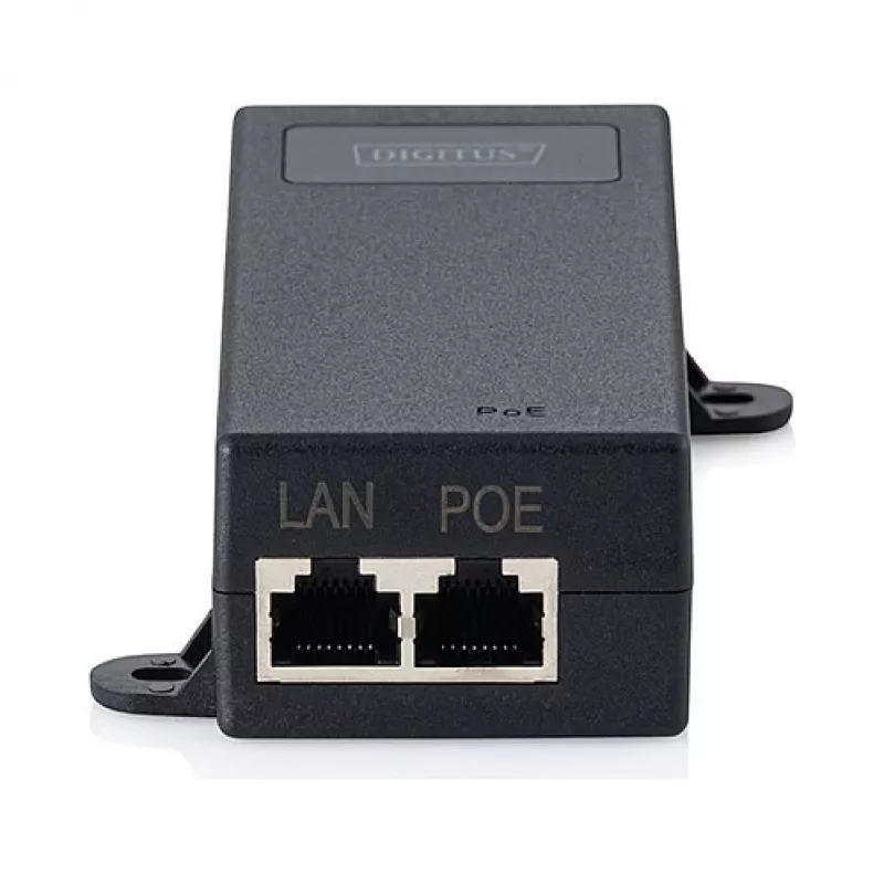 PoE++ süstija DIGITUS DN-95104-1 — Gigabit Ethernet 802.3bt, 60W, 55V, 100m, must