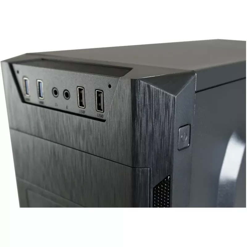 LC Power Classic 7040B - MDT - ATX - ilma toiteplokita - Must, harjatud alumiinium / Must - USB/Audio