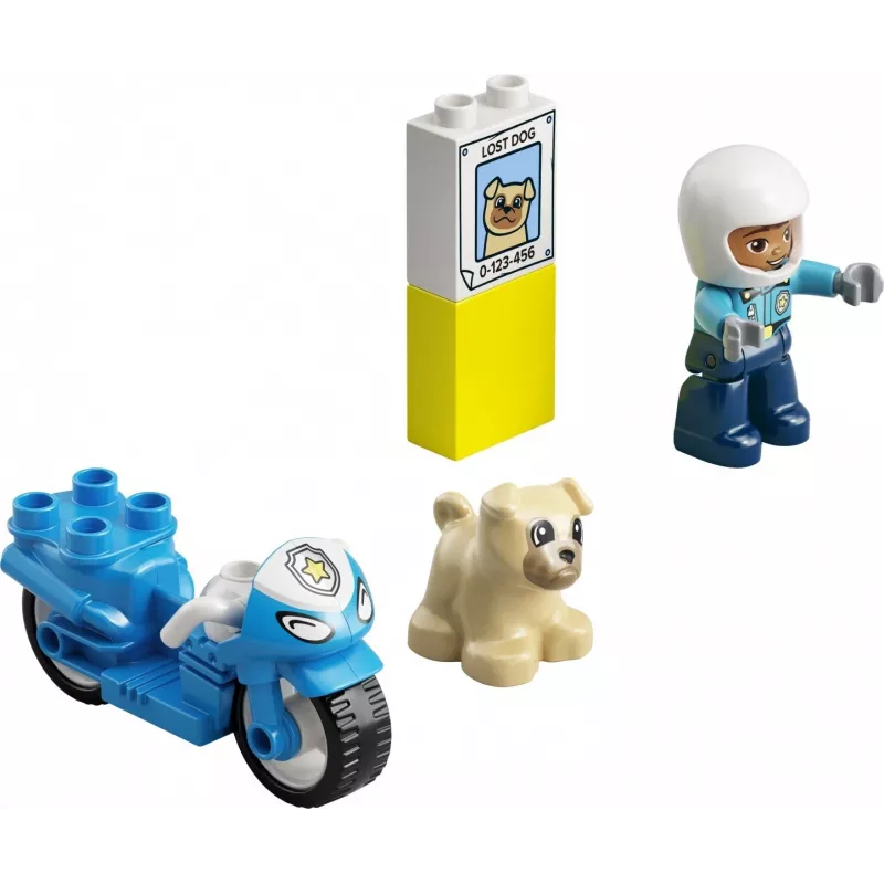Mootorratta mängukomplekt LEGO Duplo Police 10967 liikuvate rataste ja politseifiguuriga