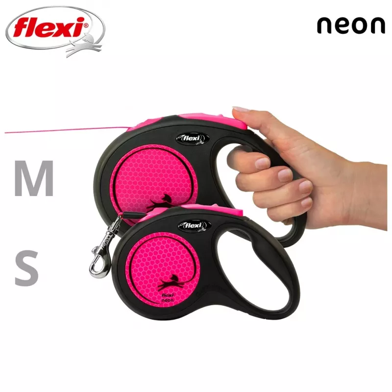 Flexi New Neon S 5 m koera automaatjalutusrihm
