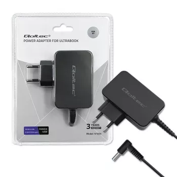 Vahelduvvoolu toiteadapter QOLTEC 51033 sülearvutitele, 45 W, 19,5 V, 2,31 A, 220–240 V, siseruumidesse, must, 1,7 m kaabel