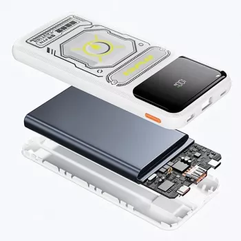 Powerbank 10000mAh 22,5 W P77K integreeritud kaabliga