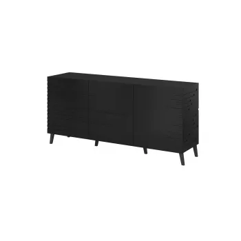 Kummut cama meble Nova 155x40x72 cm Must Mat, MDF-raam 16 mm, uks 18 mm