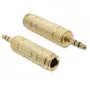 Kaabli soovahetaja DeLOCK 65360 3,5 mm 6,35 mm-le Kuldne