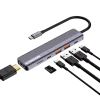 USB USB-C jaotur CANYON DS-17 — HDMI, USB 3.2 Gen 1 A, USB-C, MicroSD, 10000 Mbit/s, hall