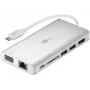 Goobay 49850 sülearvuti dokkimisjaam ja pordireplikaator Juhtmega USB 3.2 Gen 1 (3.1 Gen 1) USB-C Hõbedane - Valge (49850)