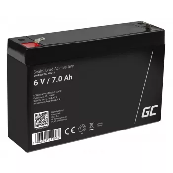 Laetav suletud pliiaku roheline Cell AGM12 6 V 7000 mAh Must