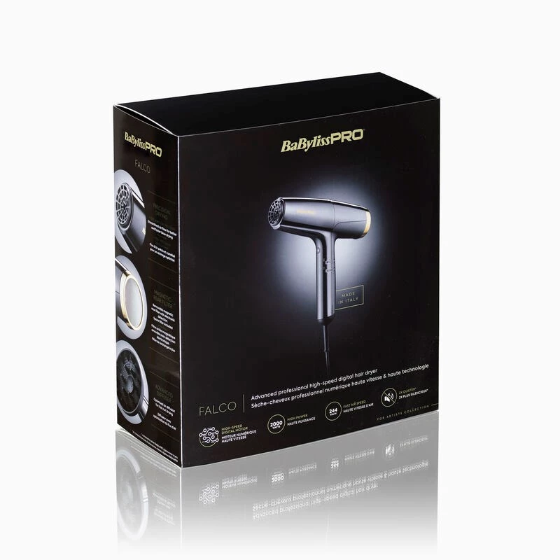BaByliss Falco BAB8550E Professionaalne Föön 2000 W Must