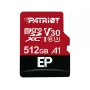 MicroSDXC-mälukaart PATRIOT 512 GB UHS‑I U3 V30 Class 10, lugemiskiirus kuni 90 MB/s, adapter kaasas