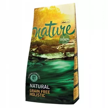 Kuiv koeratoit Nature Grain Free Holistic Salmon 2 kg — täiskasvanud, valk 28%, rasv 18%, gluteeni- ja sojavaba