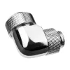 Alphacool Eiszapfen 13mm HardTube kruviühendus 90° pööratav G1/4 - nurkliitmik vedelikjahutussüsteemile - kroom