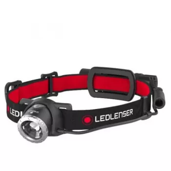 Ledlenser H8R Must, Punane Peapaelaga Taskulamp LED