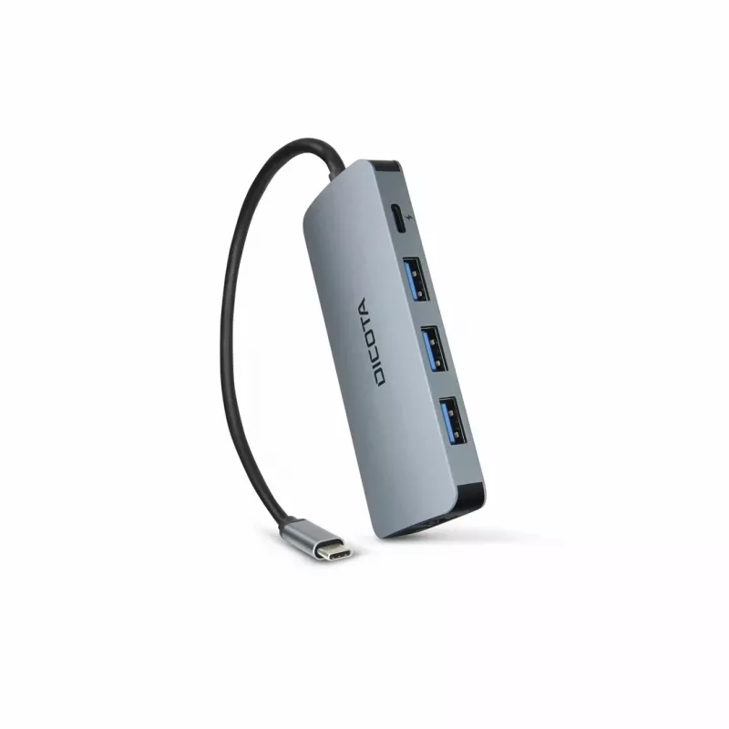 Dicota USB-C 8-in-1 Multi Hub 4K PD 100W hõbedane