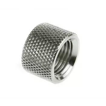 Multi adapter G1/4 inch female thread to G1/4 inch female thread, shiny silver