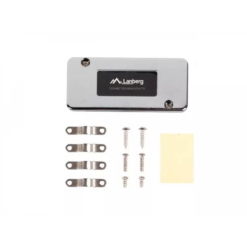 LANBERG võrgukarbik PLC-6SL1-S, Cat6 S/FTP (S-STP), hõbedane, 82×35×23 mm
