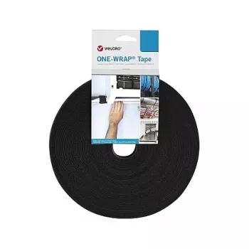 Velcro takjakinnitusega kaablilint rullis 25 m × 50 mm — polüamiid/PP, must