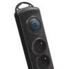 Piksekaitsega pikendusjuhe Qoltec 8 pistikupesa 3,0 m 50114