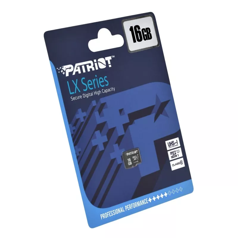 MicroSDHC mälukaart PATRIOT PSF16GMDC10 — 16 GB, Class 10, UHS-I (U1), 80 MB/s, must