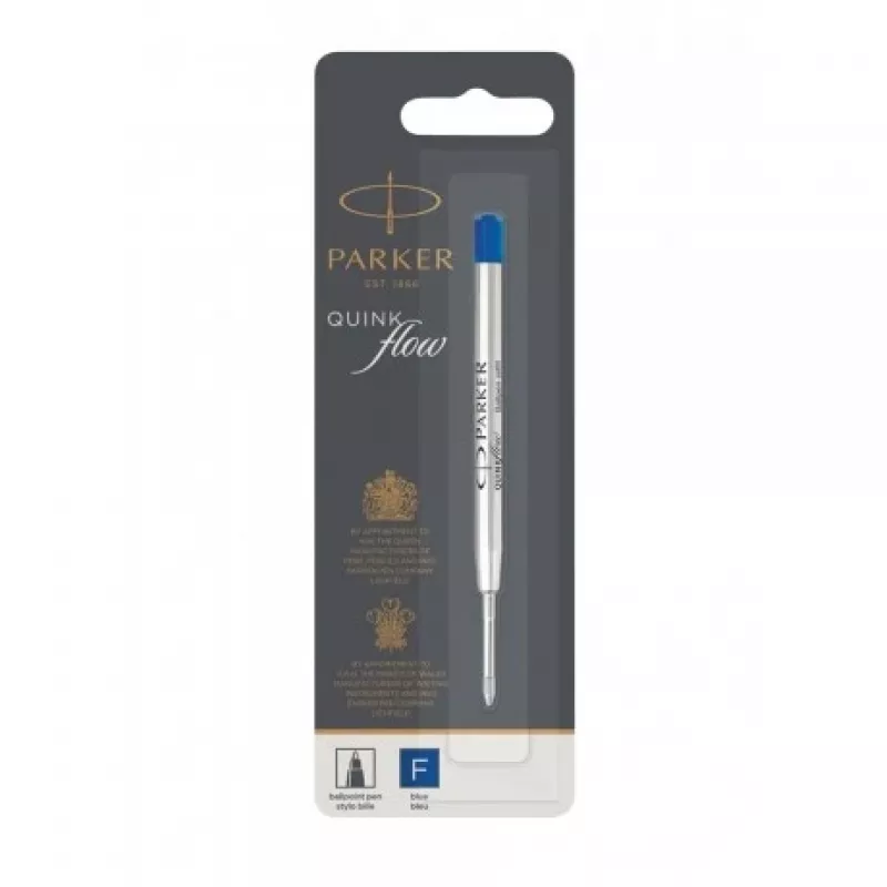Parker Quinkflow Refill F sinine pastapliiatsi täidis (Blisterpakend)
