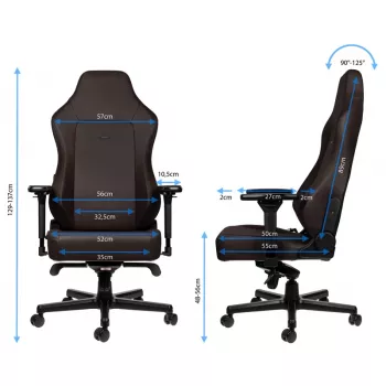 Mängutool noblechairs Hero — polsterdatud iste ja polsterdatud seljatugi, pruun
