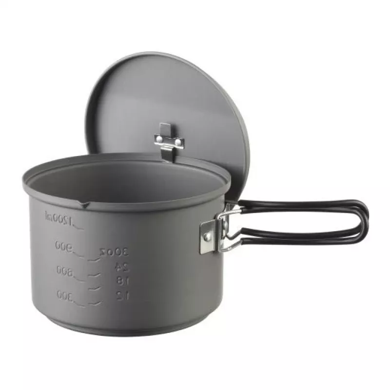 Pot ESBIT Cookset piiritusepõletiga, Alumiinium 1,5 L, Ø15,4 cm, K115 mm, Must