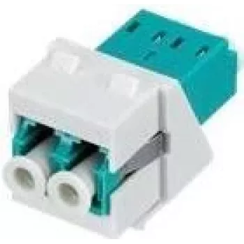 Keystone-moodul Rutenbeck KMK-LC-D OM3 aqua — LC-duplekskiudoptiline sisu, OM3-multimode