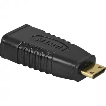 Wentronic Goobay HDMI™-Adapter, HDMI Standard-Socket (Type A), Must - HDMI™ A-Socket>HDMI™ C(Mini)-Plug (68841)