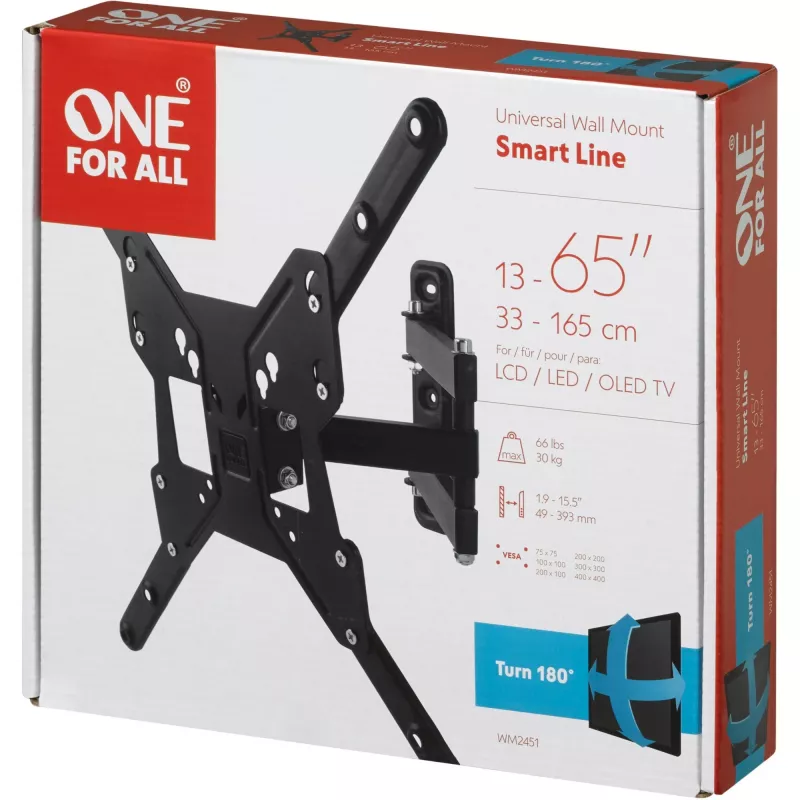 Universal Electronics One For All Smart WM 2451 - kronstein - lameekraanile - ekraani suurus: 33-140 cm (13-55) - seinakinnitus (WM2451)
