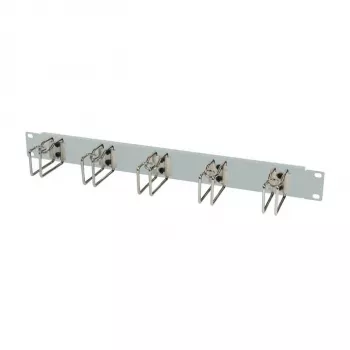 Racki kaablihalduspaneel 1U ALLNET metallist 5 suure aasaga, helehall