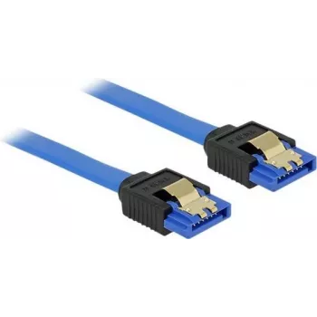 SATA kaabel DeLOCK 84980 0,7 m SATA 7-kontaktiline must sinine